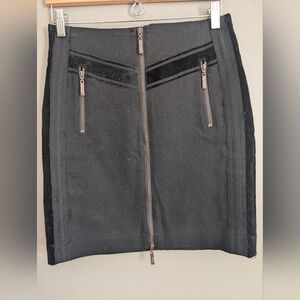 Montanaco Denim Velvet Zipper Mini Skirt Size Small